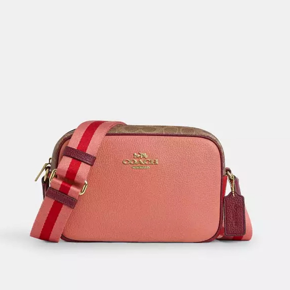 Coach Two-Tone Pink and Red Crossbody Bag